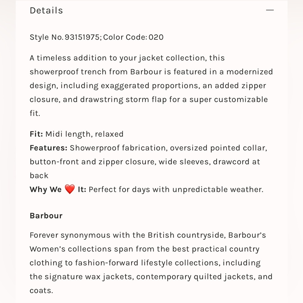 NWOT Barbour Beatrix Jacket 4 - Picture 4 of 15